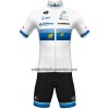 Set Fietsshirt + Korte Koersbroek 2022 Baloise-Trek Lions Europees Kampioenschap Blauw Wit
